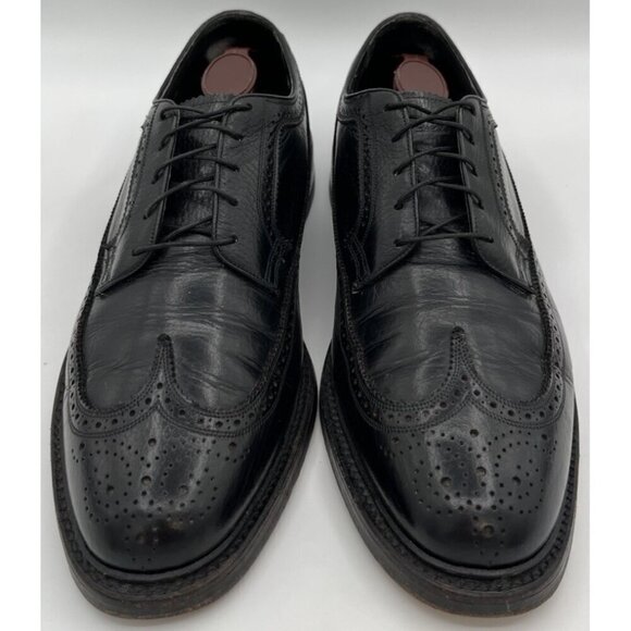 Vintage Florsheim Imperial Size 12D Black Leather Cordovan Wingtip Oxfords 76019 main image 11